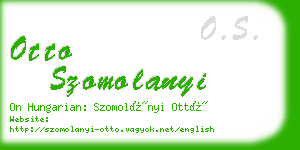 otto szomolanyi business card